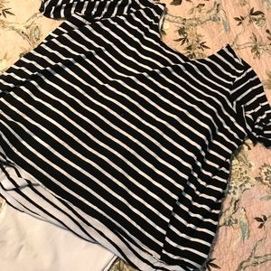 Black and white tunic & Capris outfit
